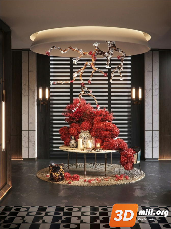 Lobby Decoration Skp Files 